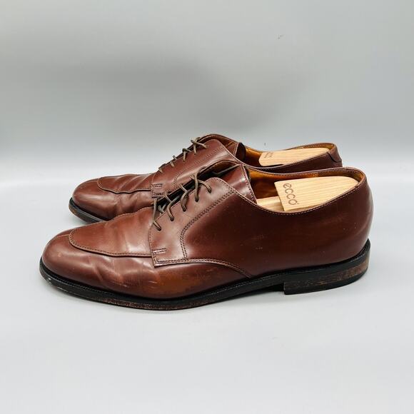 Cole Haan Shoes Mens 11 Brown Leather City Derby Oxford Dress Almond Toe Vintage main image 5